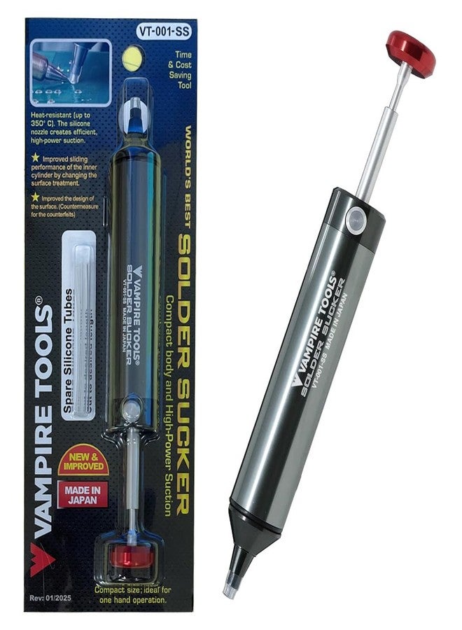 VAMPLIERS Premium Solder Sucker Made in Japan Heavy Duty Desoldering Pump High Power Vacuum Suction - Image 1